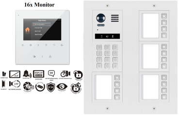 Preview: 16 Familienhaus Video Türsprechanlage ZD437+DT821